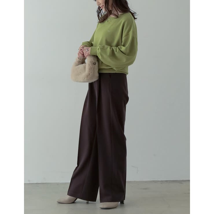 裏毛ワンポイント刺繍スウェットプルオーバー | Re:EDIT | 詳細画像21 