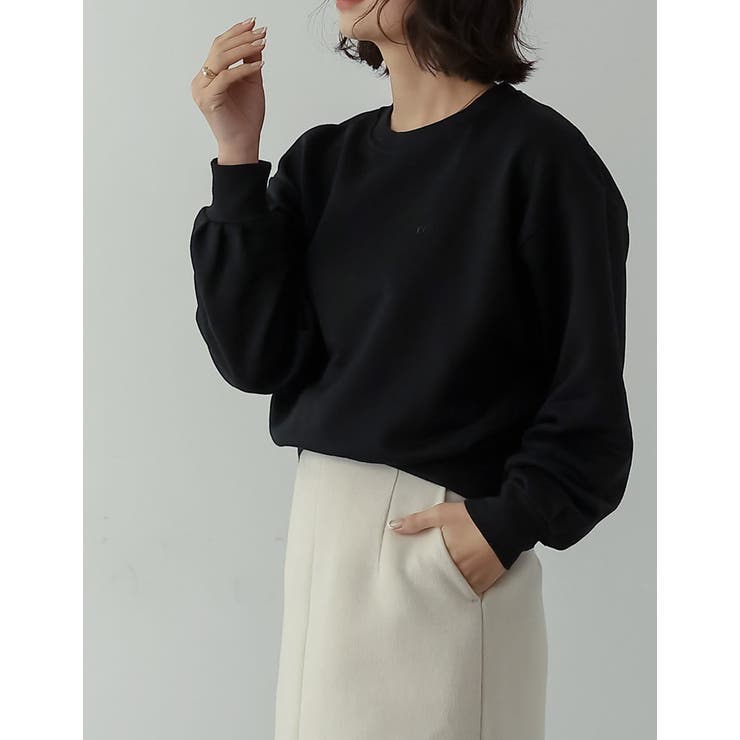 裏毛ワンポイント刺繍スウェットプルオーバー | Re:EDIT | 詳細画像24 