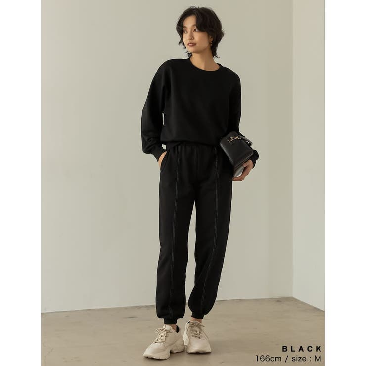 旬なコーデを楽しめるスウェットパンツ [低身長サイズ有]裏毛シームステッチデザイ… | Re:EDIT | 詳細画像11 