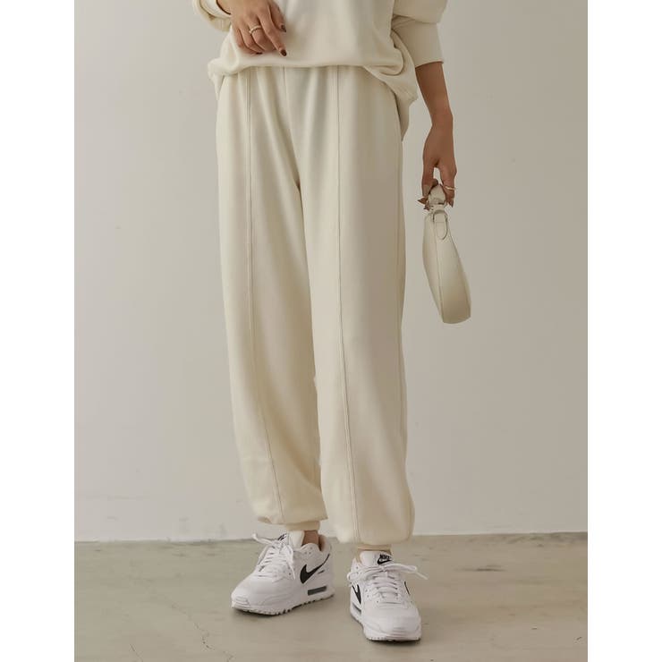 旬なコーデを楽しめるスウェットパンツ [低身長サイズ有]裏毛シームステッチデザイ… | Re:EDIT | 詳細画像5 