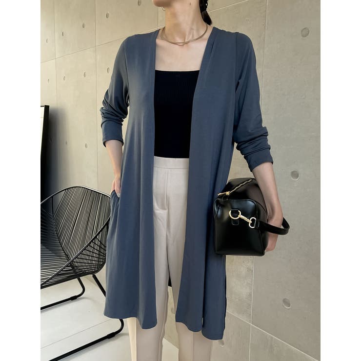 [接触冷感]丈が選べるとろみカットソートッパーカーディガン | Re:EDIT | 詳細画像6 