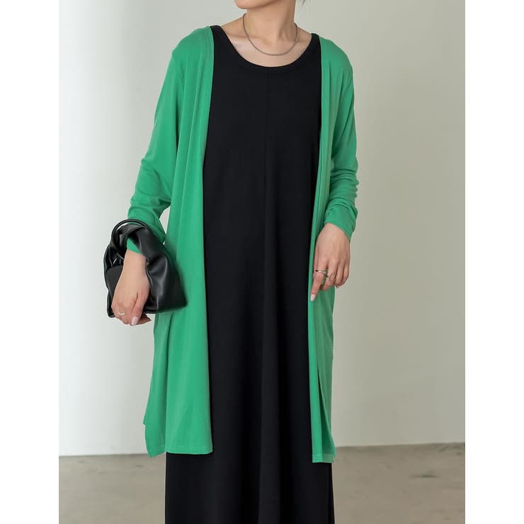 [接触冷感]丈が選べるとろみカットソートッパーカーディガン | Re:EDIT | 詳細画像10 