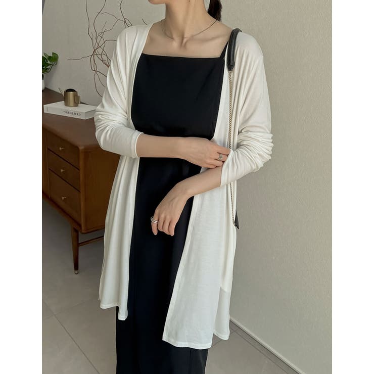 [接触冷感]丈が選べるとろみカットソートッパーカーディガン | Re:EDIT | 詳細画像21 