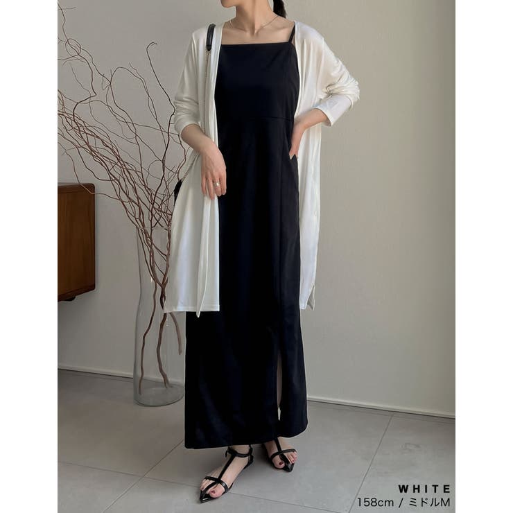 [接触冷感]丈が選べるとろみカットソートッパーカーディガン | Re:EDIT | 詳細画像22 