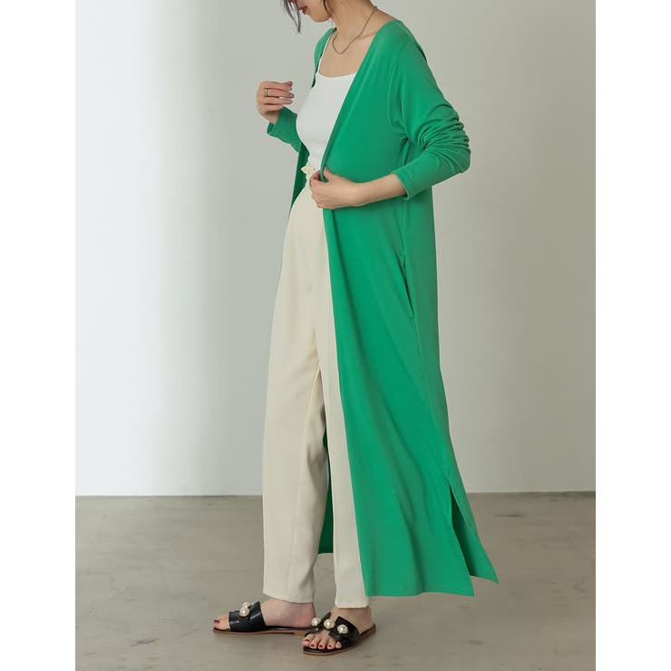 [接触冷感]丈が選べるとろみカットソートッパーカーディガン | Re:EDIT | 詳細画像23 