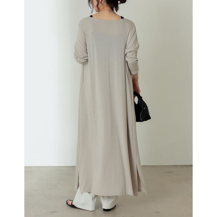 [接触冷感]丈が選べるとろみカットソートッパーカーディガン | Re:EDIT | 詳細画像25 