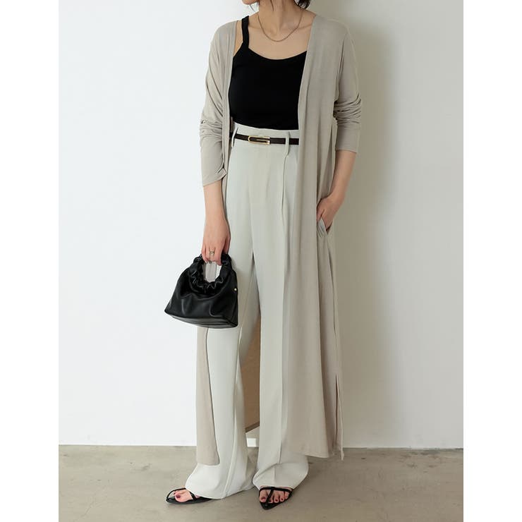 [接触冷感]丈が選べるとろみカットソートッパーカーディガン | Re:EDIT | 詳細画像26 