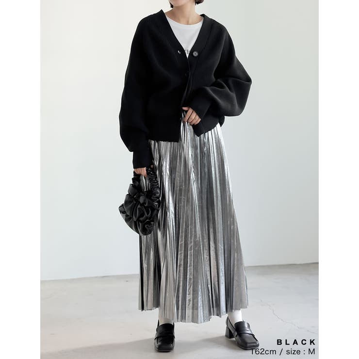 [大きいサイズ有]スポンジニットラグランVネックカーディガン | Re:EDIT | 詳細画像17 