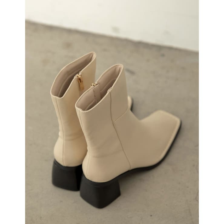 足元からモードな雰囲気をプラス スクエアトゥステッチミドルブーツ シューズ | Re:EDIT | 詳細画像13 