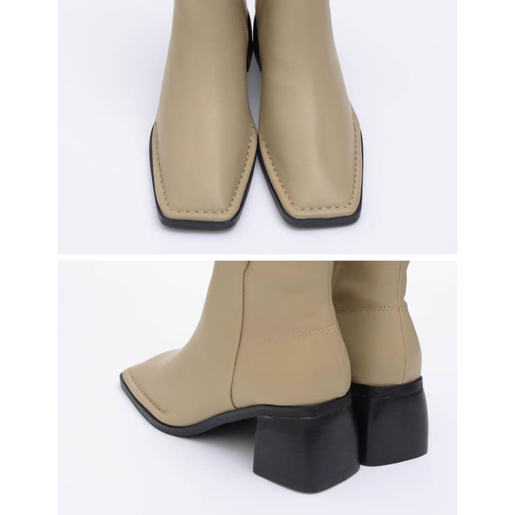 足元からモードな雰囲気をプラス スクエアトゥステッチミドルブーツ シューズ | Re:EDIT | 詳細画像23 