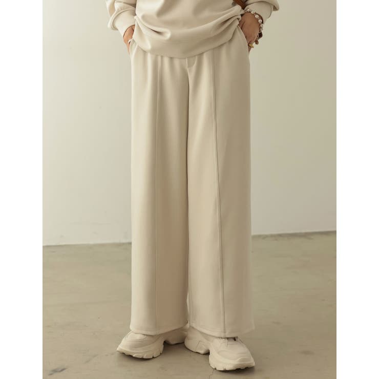 エクリュ(003) | ライトダンボールステッチデザインストレートパンツ | Re:EDIT