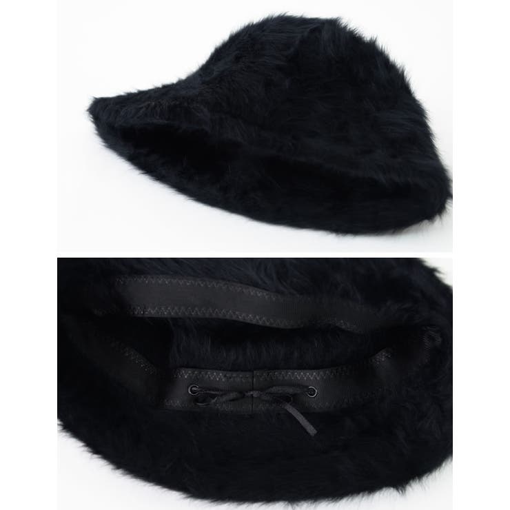 ファー素材でシーズンムード高まるバケットハット シャギーファーバケットハット 帽… | Re:EDIT | 詳細画像5 