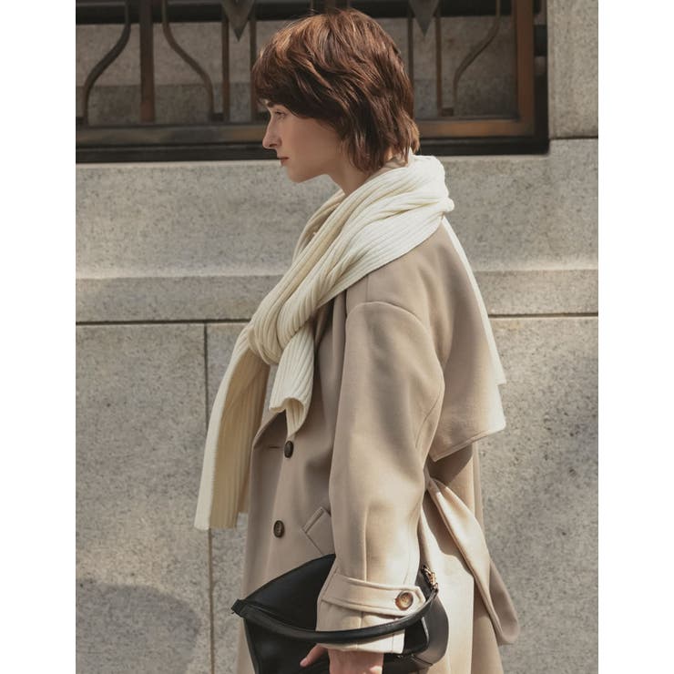 定番ながらも普段使いの良さにこだわったマフラー リブニットマフラー