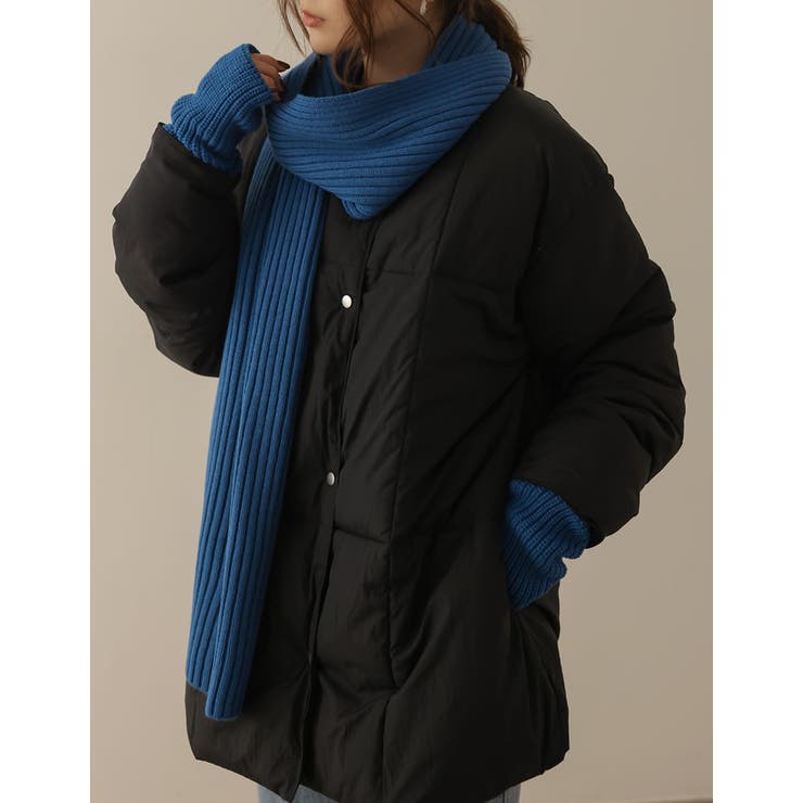 定番ながらも普段使いの良さにこだわったマフラー リブニットマフラー