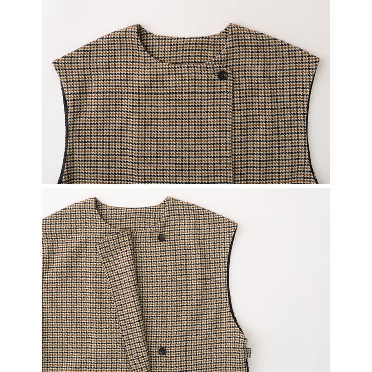 モードな雰囲気を引き立てるチェック柄ジャケット ウールタッチ起毛チェック柄ノース… | Re:EDIT | 詳細画像25 