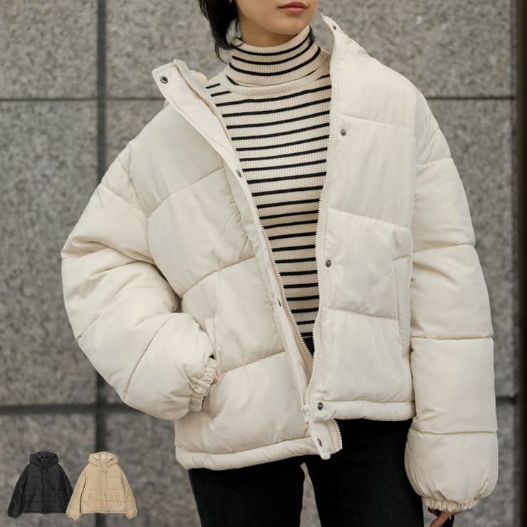 軽くて首元まであたたかい中綿ダウン マイクロタフタフード付き