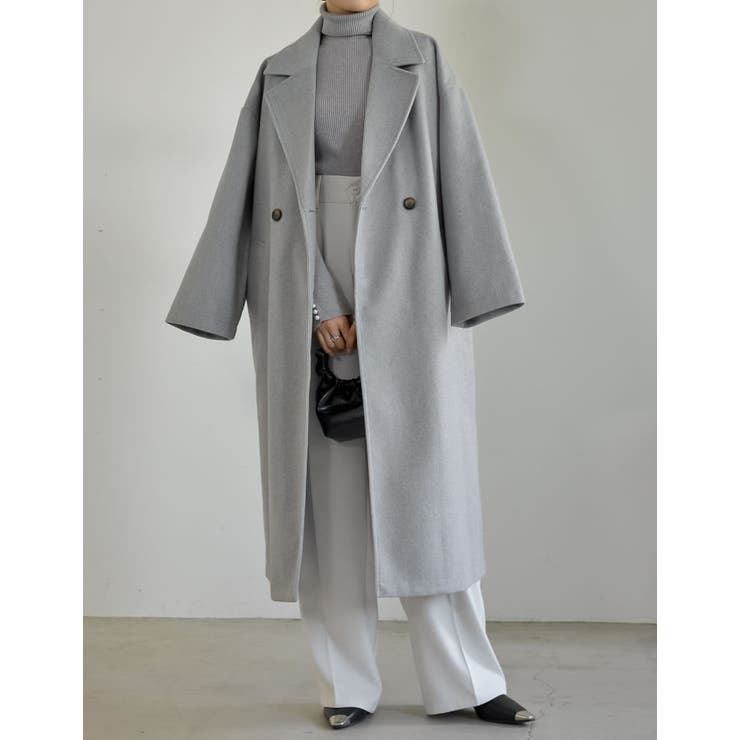 フェイクウールテーラードロングコート | Re:EDIT | 詳細画像4 