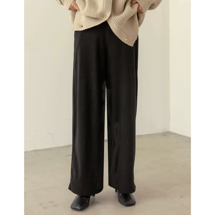 ブラック(001) | こなれた雰囲気を演出する美脚×リラクシーパンツ [低身長 高身長 | Re:EDIT