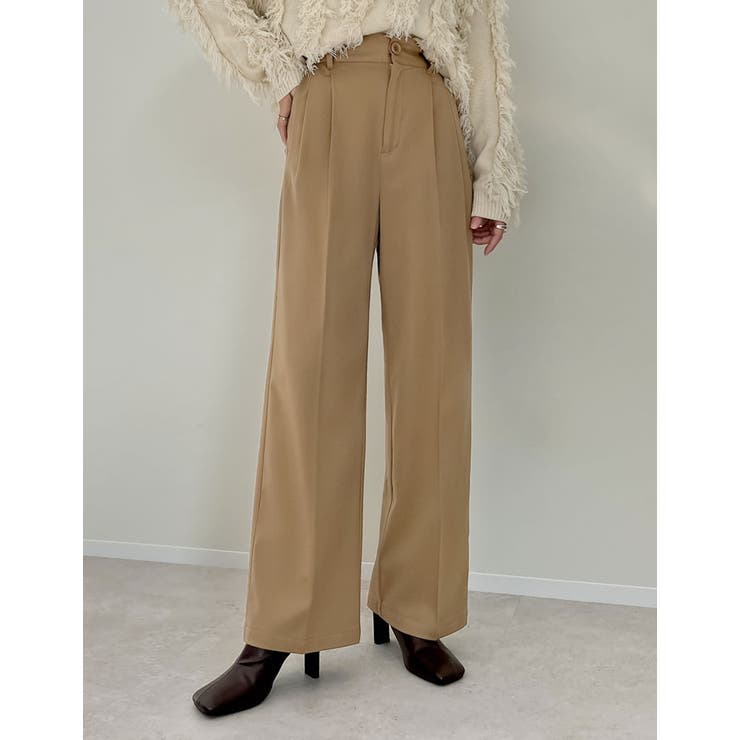 [低身長/高身長/大きいサイズ有]裏微起毛ツータックワイドパンツ | Re:EDIT | 詳細画像26 