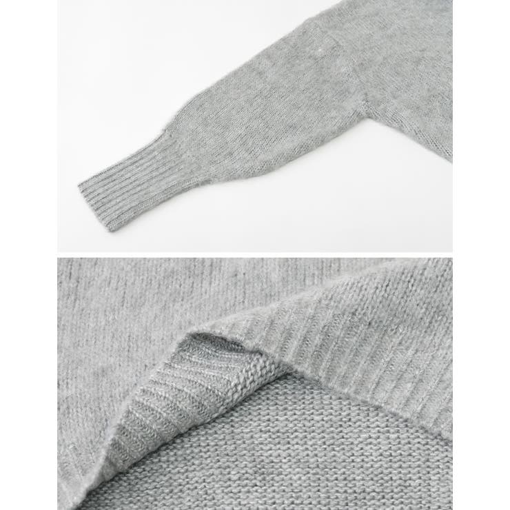 起毛モヘアタッチクルーネックニットプルオーバー[品番：GS000020990