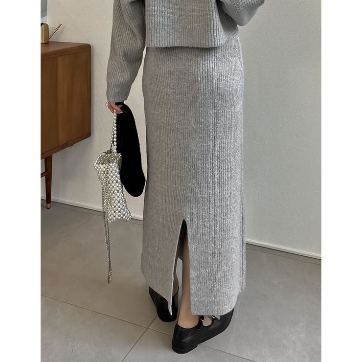 ふんわりMIXカラーが魅力のきれいめニットスカート | Re:EDIT | 詳細画像13 