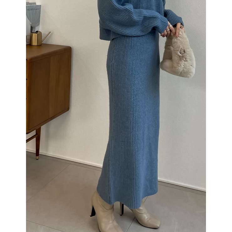 ふんわりMIXカラーが魅力のきれいめニットスカート | Re:EDIT | 詳細画像21 