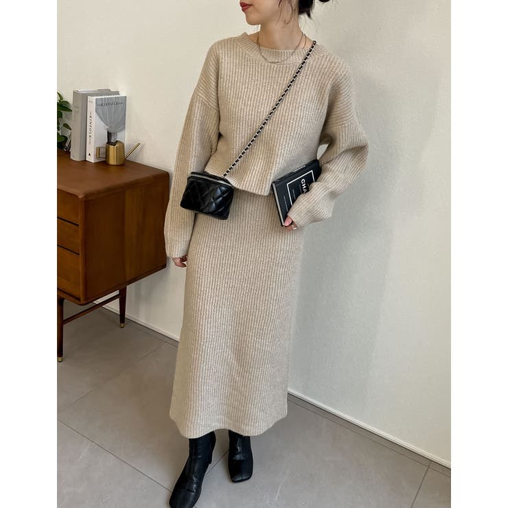 ふんわりMIXカラーが魅力のきれいめニットスカート | Re:EDIT | 詳細画像26 