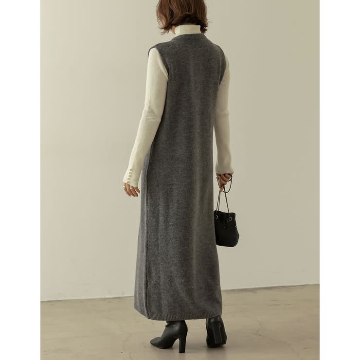 フェミニンなレイヤードコーデを楽しむニットワンピ [低身長サイズ有][2点セット… | Re:EDIT | 詳細画像16 