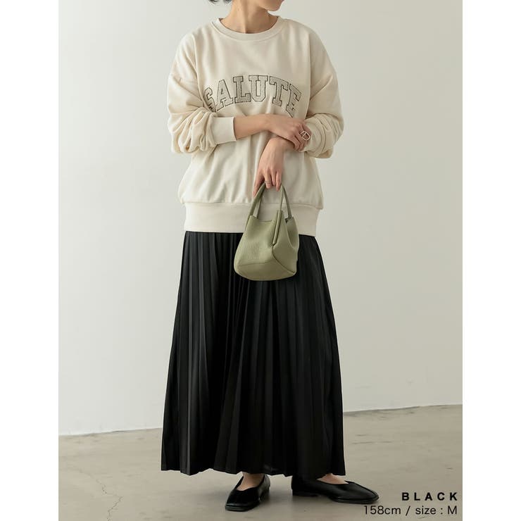 シンプルながらも華やかなプリーツスカート シャイニープリーツロングスカート スカ… | Re:EDIT | 詳細画像8 