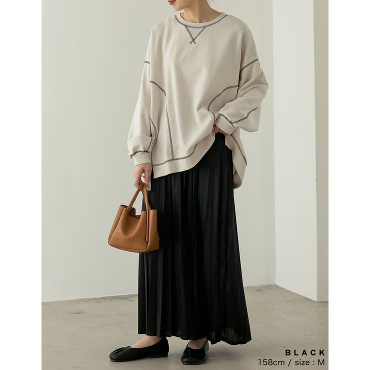 シンプルながらも華やかなプリーツスカート シャイニープリーツロングスカート スカ… | Re:EDIT | 詳細画像9 