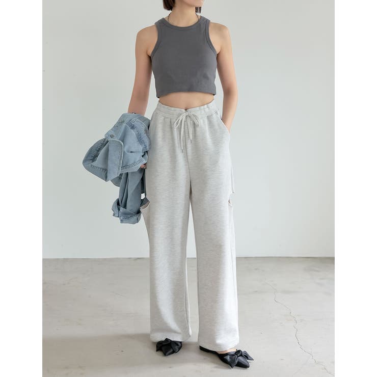 コットンリブカップ付きアメスリショート丈タンクトップ | Re:EDIT | 詳細画像31 