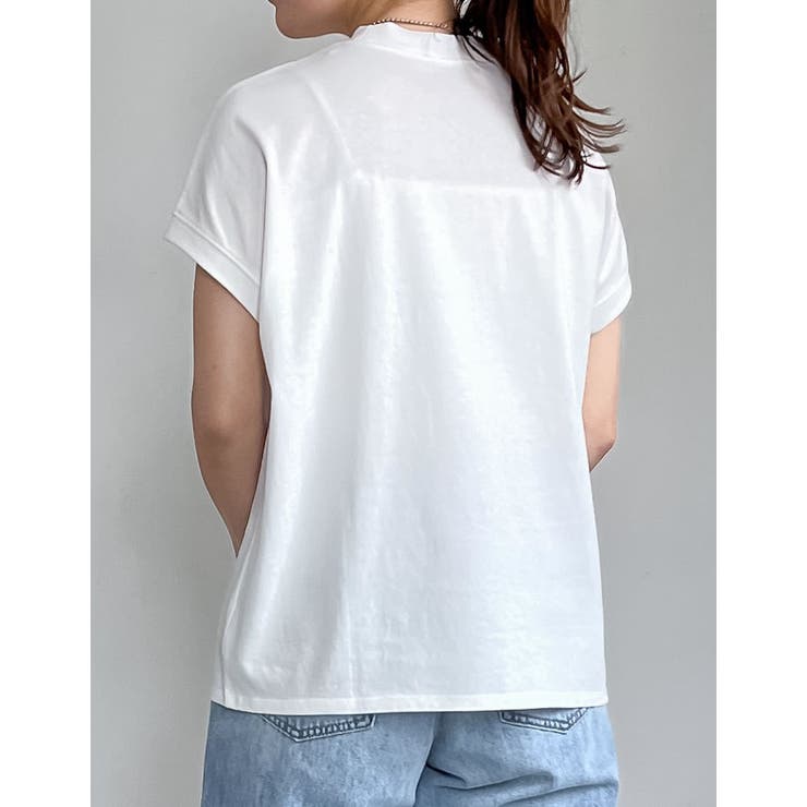 [UVカット][接触冷感][紫外線対策]モックネックフレンチスリーブTシャツ | Re:EDIT | 詳細画像27 