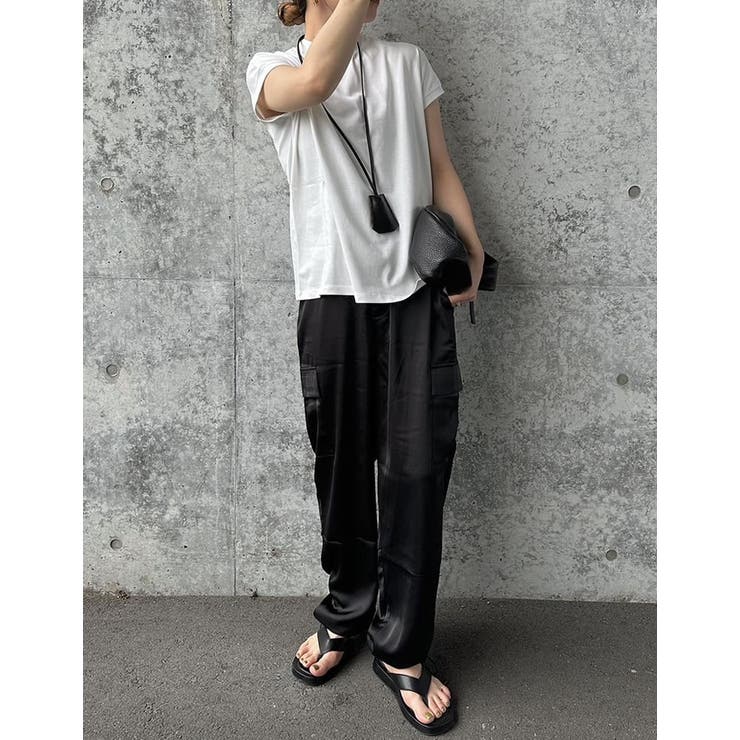 [UVカット][接触冷感][紫外線対策]モックネックフレンチスリーブTシャツ | Re:EDIT | 詳細画像31 