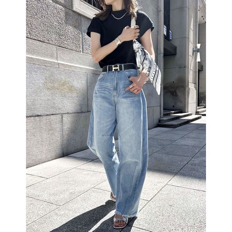 [UVカット][接触冷感][紫外線対策]モックネックフレンチスリーブTシャツ | Re:EDIT | 詳細画像38 