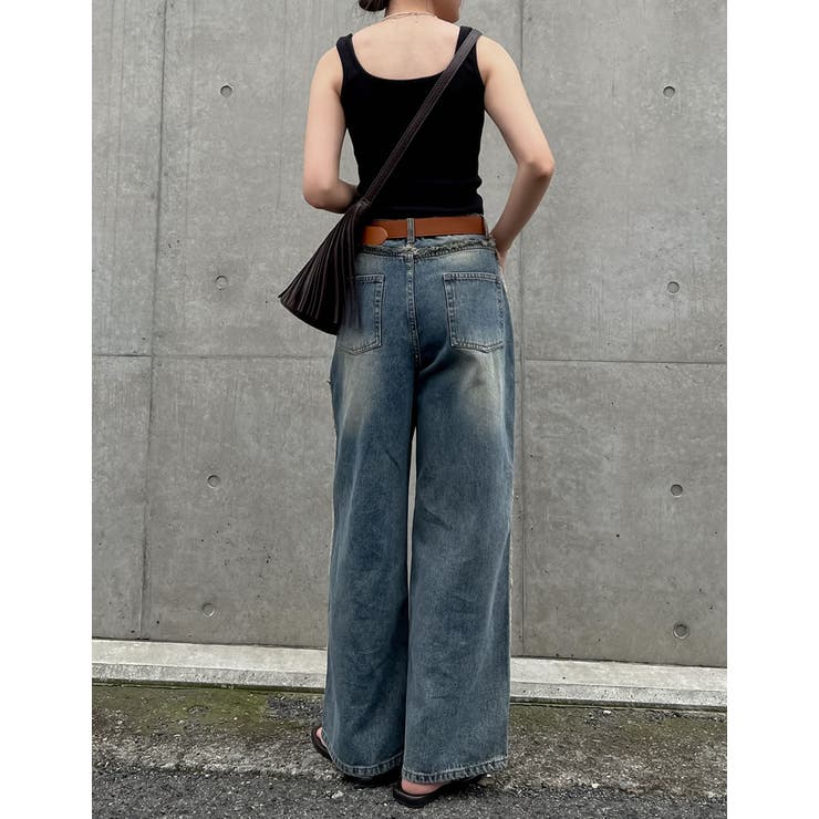 テレコリブスクエアネックタンクトップ | Re:EDIT | 詳細画像8 