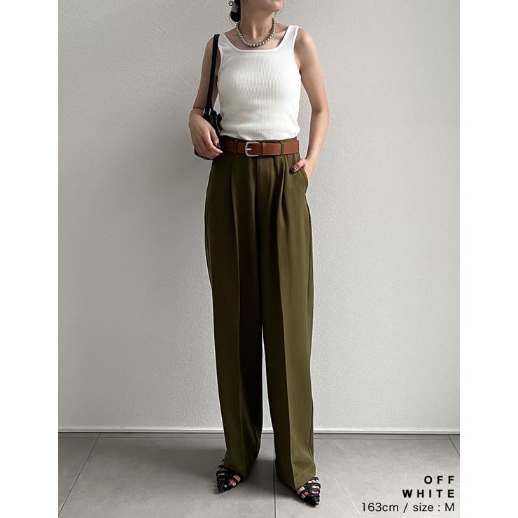 テレコリブスクエアネックタンクトップ | Re:EDIT | 詳細画像10 