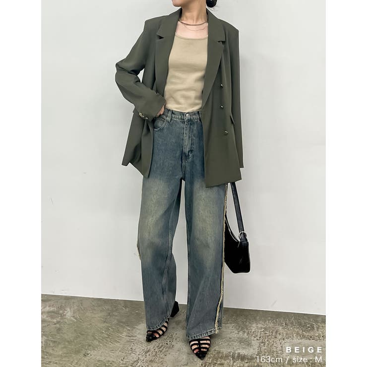 テレコリブスクエアネックタンクトップ | Re:EDIT | 詳細画像34 