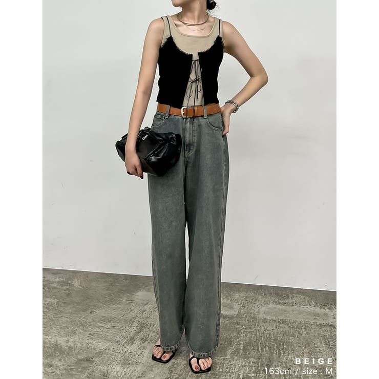 テレコリブスクエアネックタンクトップ | Re:EDIT | 詳細画像36 