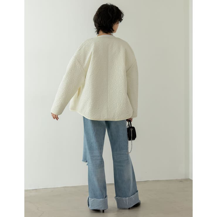 ふくれジャガードキルティングブルゾン | Re:EDIT | 詳細画像12 