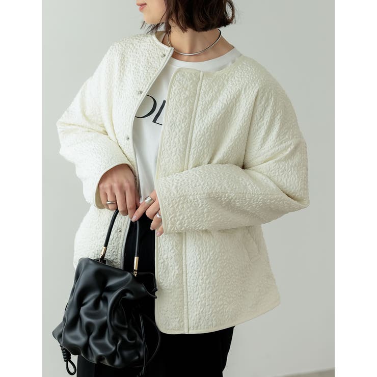 ふくれジャガードキルティングブルゾン | Re:EDIT | 詳細画像3 