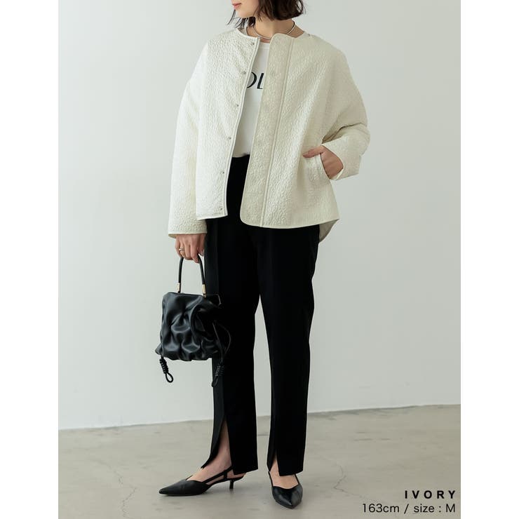 ふくれジャガードキルティングブルゾン | Re:EDIT | 詳細画像6 