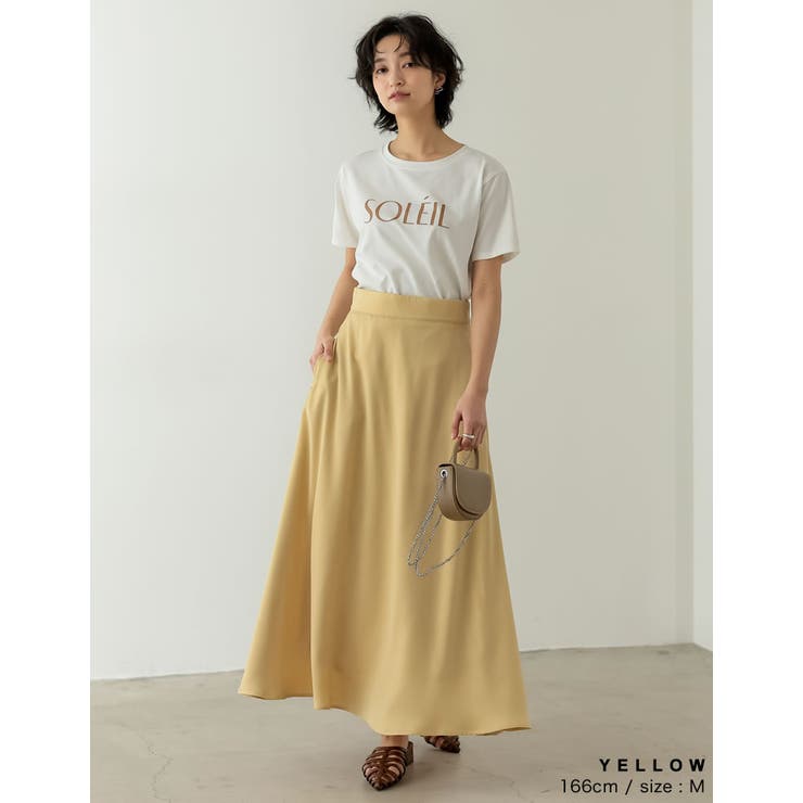 [低身長/高身長サイズ有]ヴィンテージライクマットサテンフレアスカート | Re:EDIT | 詳細画像15 