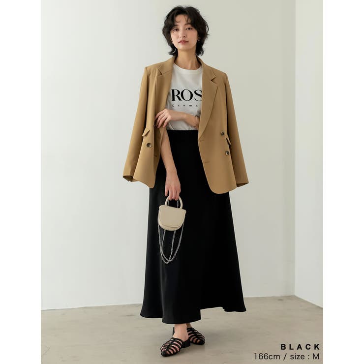 [低身長/高身長サイズ有]ヴィンテージライクマットサテンフレアスカート | Re:EDIT | 詳細画像21 