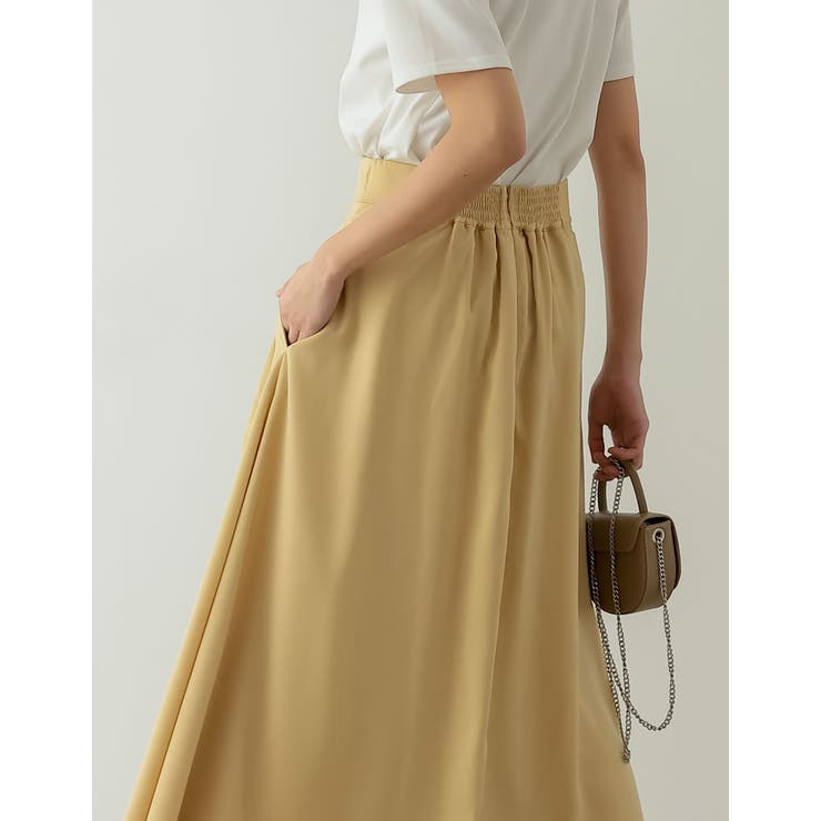 [低身長/高身長サイズ有]ヴィンテージライクマットサテンフレアスカート | Re:EDIT | 詳細画像30 