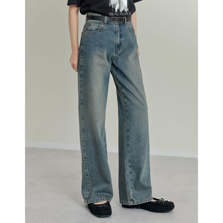 [低身長/高身長/大きいサイズ有]コットンデニムバギーパンツ | Re:EDIT | 詳細画像3 