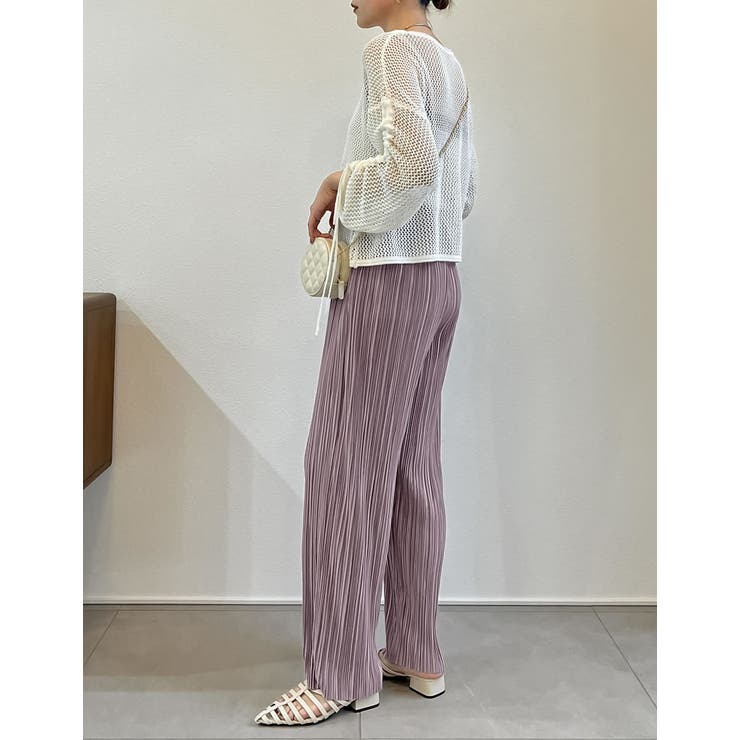 pleats please 透かしニット風 出迎え pleats please 透かしニット風 出迎え