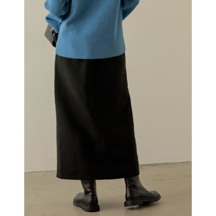 トレンドかつこなれ感を演出するデザインスカート ウールタッチ起毛ナロースカート | Re:EDIT | 詳細画像10 
