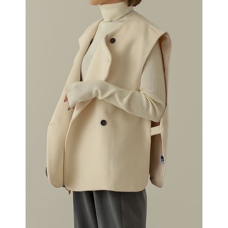 さっと羽織るだけでこなれるあったかベスト | Re:EDIT | 詳細画像12 