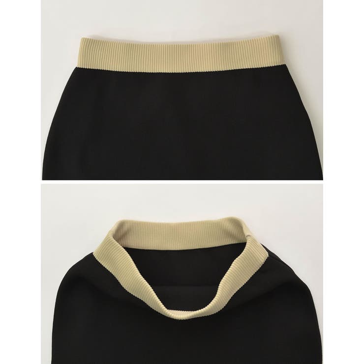 きれいめなスカートをトレンドライクに取り入れて 配色スポンジニットタイトスカート | Re:EDIT | 詳細画像8 