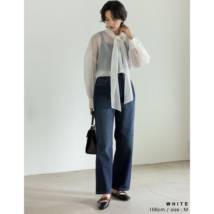 オーガンジーシアーボウタイブラウス | Re:EDIT | 詳細画像15 